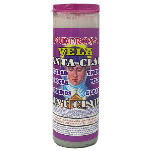 Veladora Preparada Santa Clara - Fixed And Scented 7 Day Candle Saint Clare