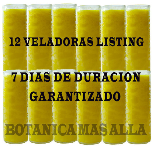 7 Day Religious Candle Box Of 12 Pieces Yellow Color