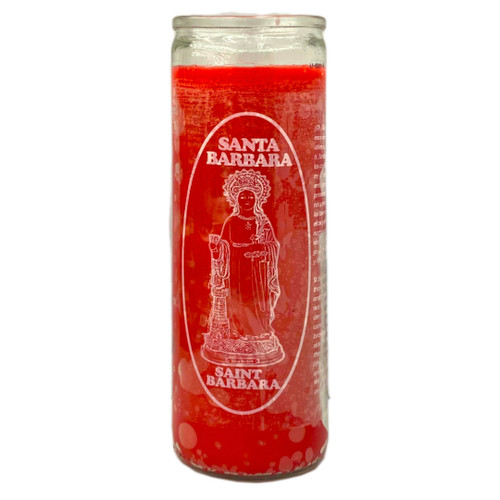 Saint Barbara Prayer Candle ( Case  )