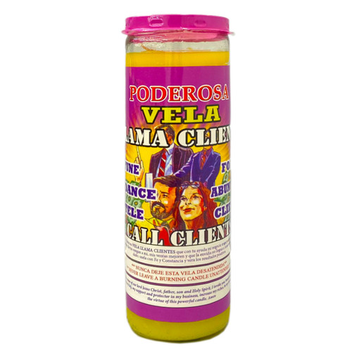 Veladora Preparada Llama Clientes - Fixed And Scented 7 Day Candle Call Clients