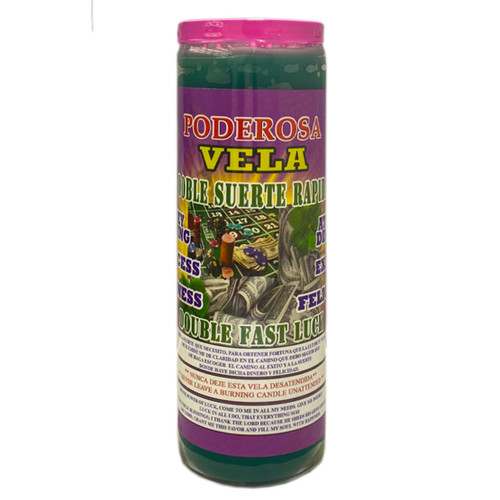 Veladora Preparada Doble Suerte Rapida - Fixed And Scented 7 Day Candle Fast Luck