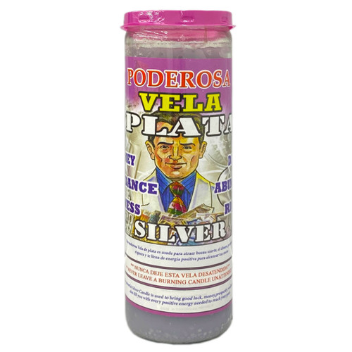 Veladora Preparada Plata - Fixed And Scented 7 Day Candle Silver