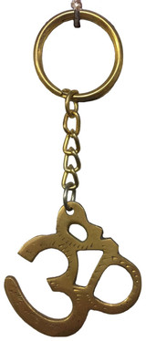 Brass Om Keychain