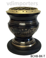 Brass Black Tall Screen Charcoal Burner