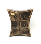 Wooden Storage Almirah Curved Triquetra