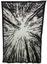 Indian Cotton Tapestry Forest Black & White (135 x 220 cm)