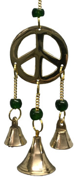 Brass Wind Chime with bells Peace
