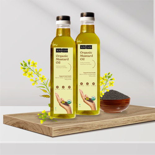 Organic Mustard Oil 1L - Pack of 2