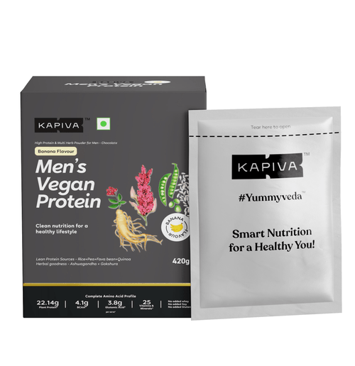 Men's Vegan Protein- Banana Flavour (420Gms) - 16 Sachets