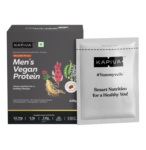 Men's Vegan Protein- Chocolate Flavour (420Gms) - 16 Sachets