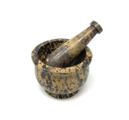 Stone Mortar and Pestle (Natural)