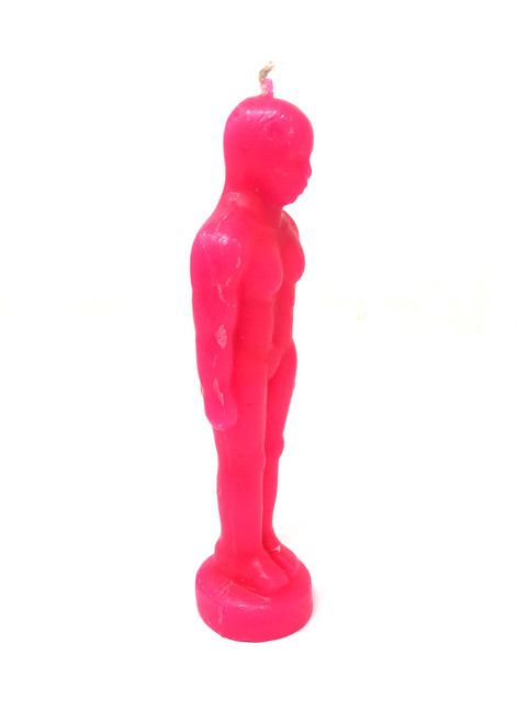 Decorative Ritual Man Shaped Candle Pink