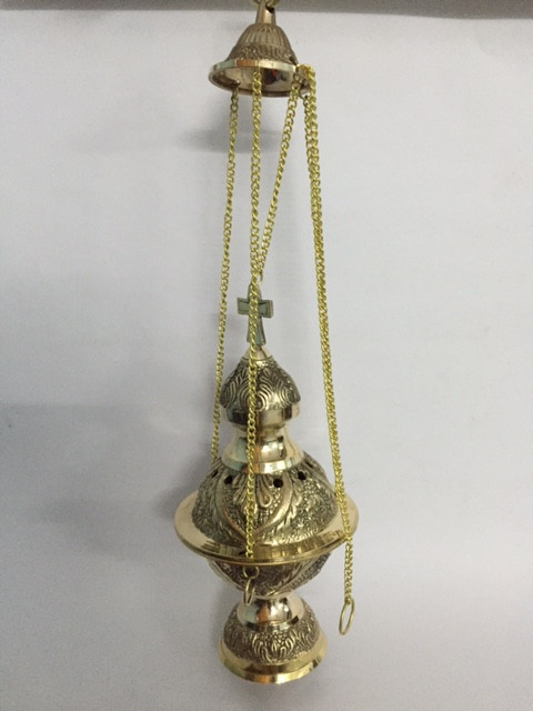 Brass Chain Burner Big Cross (12 inch high)