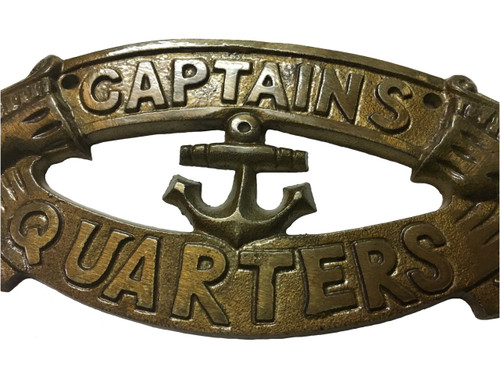 Aluminum Nautical Plaque Captains Quarters