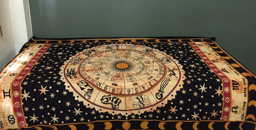 Indian Cotton Tapestry Zodiac Horoscope