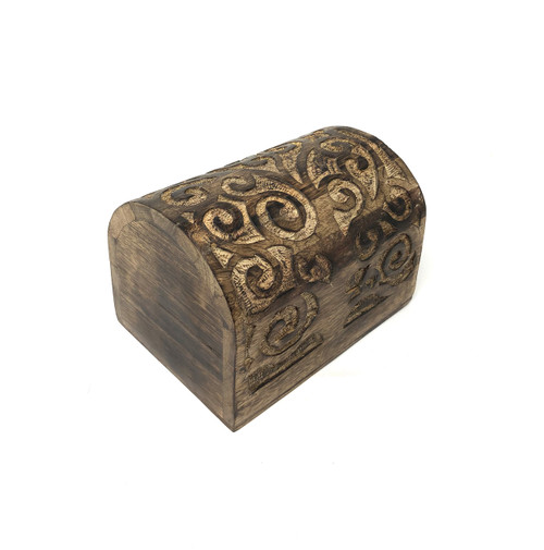 Wooden Handicraft Storage Curved Box 5" x 7" Tree of Life