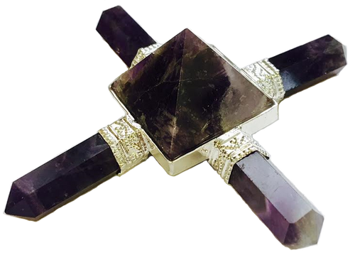 Pyramid Amethyst Energy Generator 4 Point Pyramid Amethyst Energy Generator 4 Point