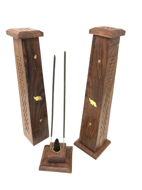 Wooden Tower Burners 12" Elephant