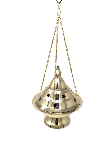 BRASS HANGING CONE BURNER LARGE