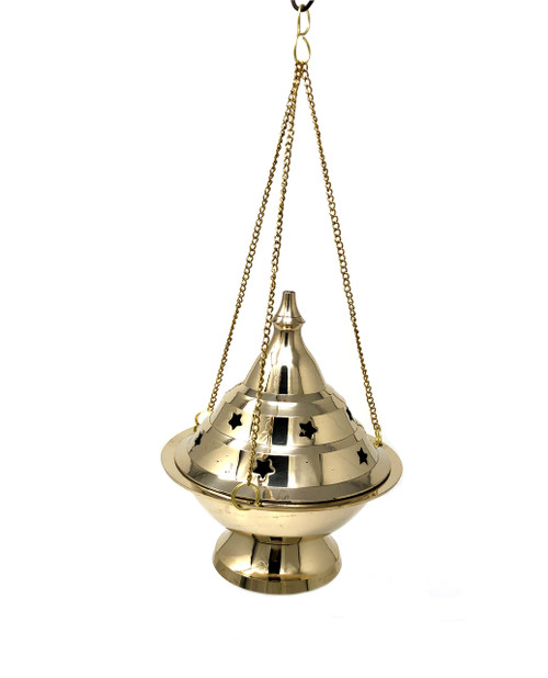 BRASS HANGING CONE BURNER LARGE