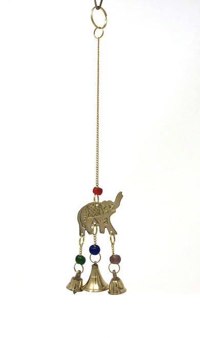 Brass Wind Chime with bells Elephant