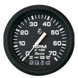 Faria Euro Black 4" Tachometer w\/Systemcheck 7000 RPM (Gas) f\/ Johnson \/ Evinrude Outboard) [32850]