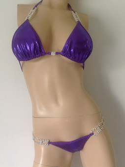 Purple metallic window chain crystal