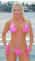 Hot Pink Metallic Rhinestone Link Bikini