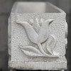 Large White Stone Cast Tulip Trough Planter