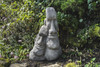 Large Twin Easter Island Moai Head Statue