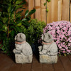 Cranky Cats Pair – Stone Cast Garden Cat Statues Set