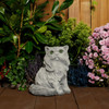 Stone Cast Upright Persian Cat Statues Garden Ornament