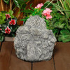 Cheerful Stone Cast Hedgehog with Welcome Sign 