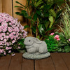 Charming Stone Cast Rabbit Planter for Flowers or Herbs