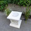 White Stone Large Square Statuary Pedestal Garden Statues