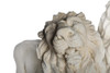 Very Large Stunning Lion's sculpture on a ball facing left