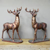 Set Of 2 Antique Stags Home Decor
