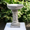 Patrician Bird Bath Elegant Stone cast Bird Bath Birdfeeder