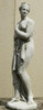 Large Stone Cast Pandora Lady Statue on Column