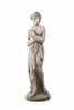 Large Stone Cast Pandora Lady Statue on Column