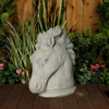 Large Stone Cast Stallion Horse Head Garden Statue 