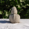 Small Stone Cast T-Rex Sitting in Egg Garden Sculpture Dinosaur Figurine