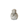 Small Stone Cast  Baby Dino with Eggshell Hat Statue