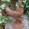 Cast Iron Rusty Cockerel Garden Décor