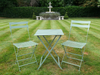 Green Metal Bistro Set – Outdoor Table & Chairs for Garden, Patio or Balcony