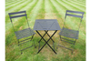 Black Metal Bistro Set – Outdoor Table & Chairs for Garden, Patio or Balcony