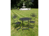 T42 Black Oval Metal Table and Chairs ( Bistro 2 seater Set)