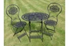 T42 Black Oval Metal Table and Chairs ( Bistro 2 seater Set) 