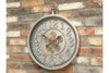 Large Decorative Wall Clock with Gold Cogs – Antique Pocket‑Watch Inspired Design 