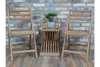 Rustic Wooden Bistro Set – Compact Table & Chairs for Relaxed Living